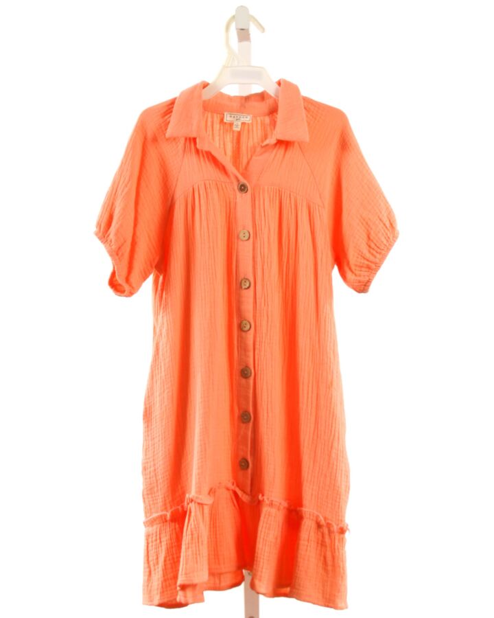 HAYDEN GIRLS  ORANGE SEERSUCKER   DRESS