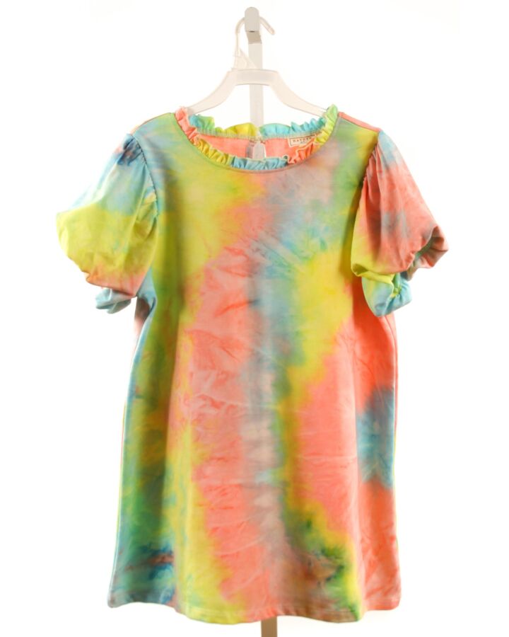 HAYDEN GIRLS  MULTI-COLOR    KNIT DRESS WITH BUBBLE HEM