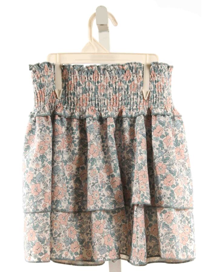 PLEAT.  LT PINK  FLORAL  SKIRT