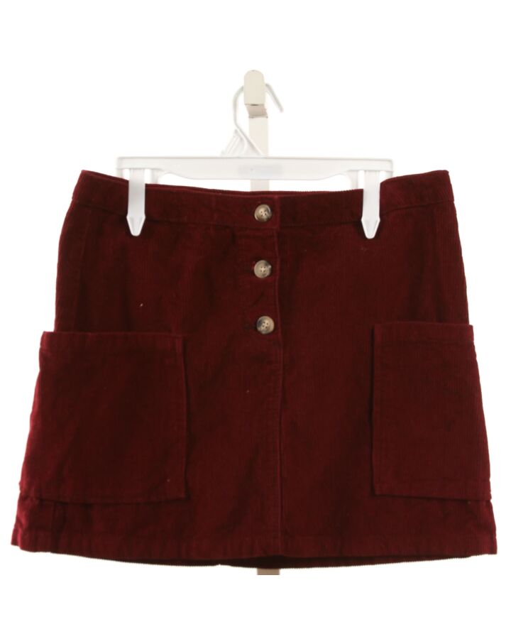 ZARA  MAROON CORDUROY   SKIRT
