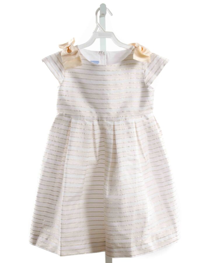 BELLA BLISS  GOLD  STRIPED  PARTY DRESS WITH BOW