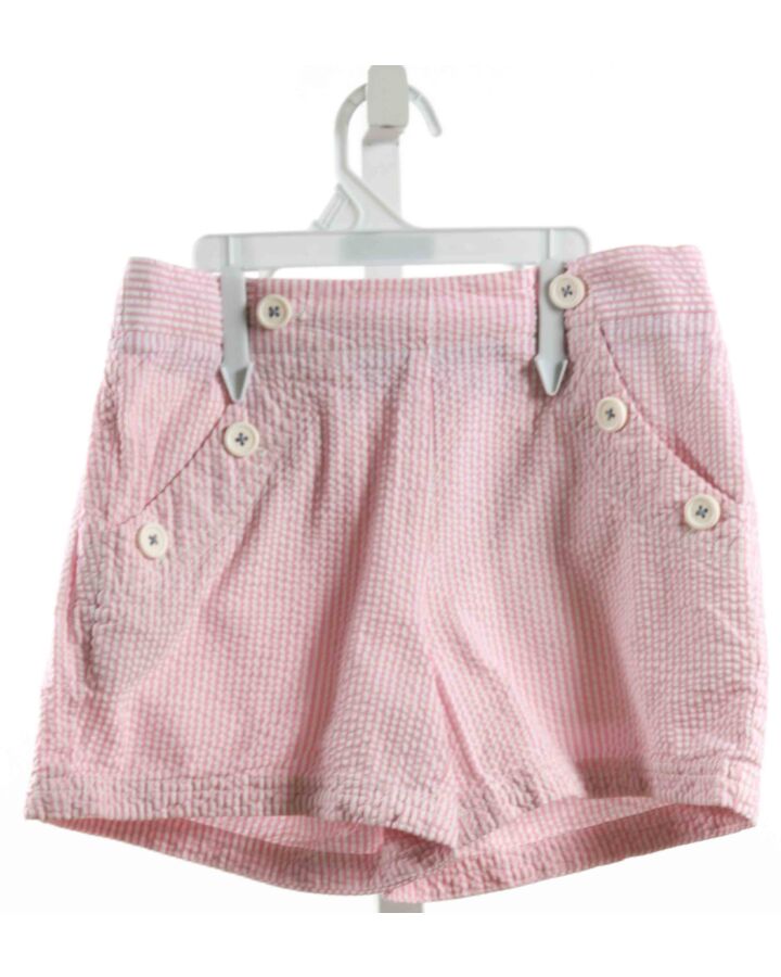 MINI BODEN  PINK SEERSUCKER STRIPED  SHORTS