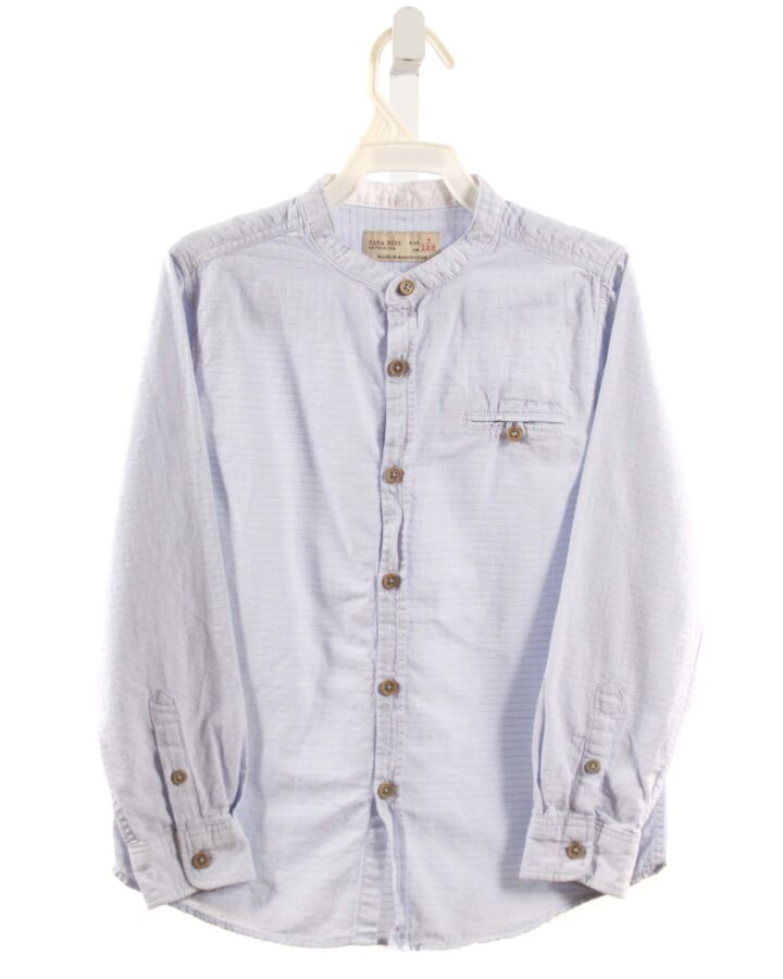 ZARA  LT BLUE  WINDOWPANE  DRESS SHIRT