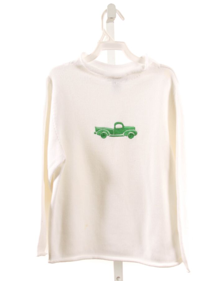 A SOFT IDEA  WHITE   EMBROIDERED SWEATER