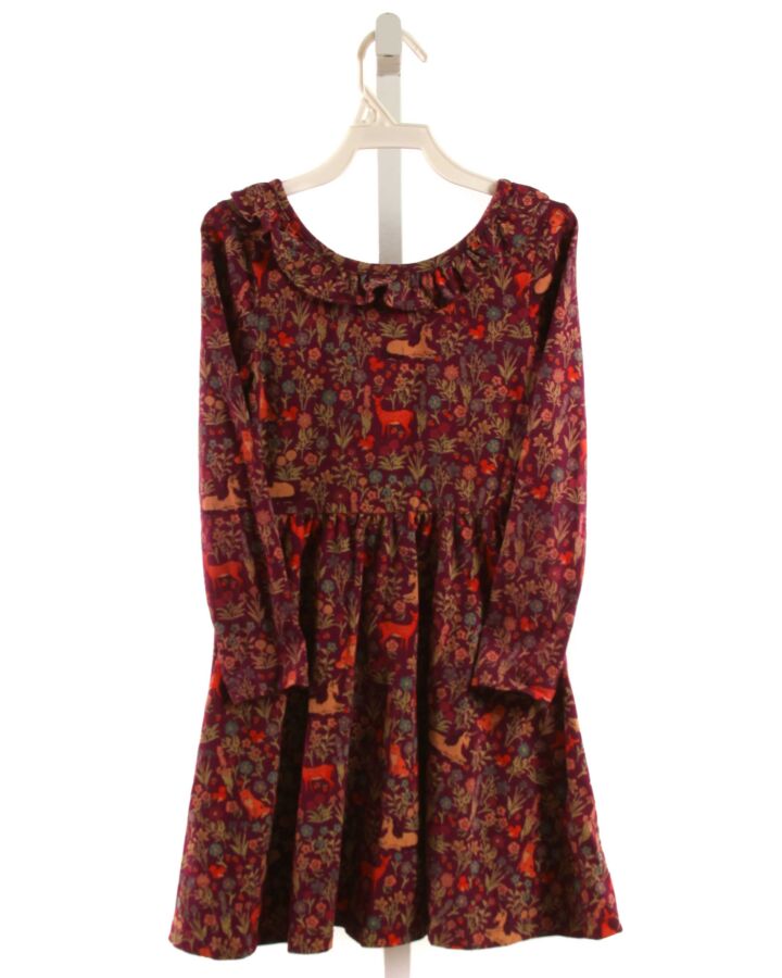 TEA  PURPLE   PRINTED DESIGN KNIT DRESS