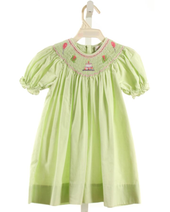 PETIT AMI  LT GREEN   SMOCKED DRESS