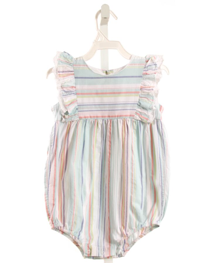 DONDOLO  AQUA  STRIPED  BUBBLE WITH EYELET TRIM