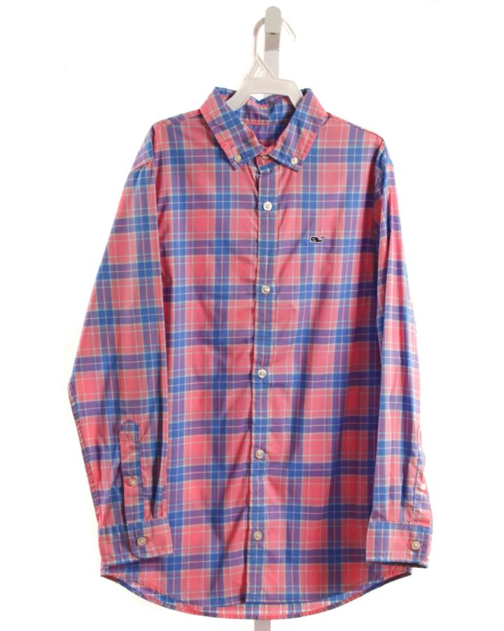 VINEYARD VINES  PINK  PLAID  DRESS SHIRT