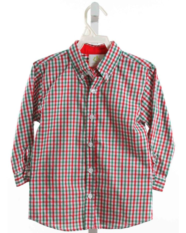 ZUCCINI  RED  PLAID  DRESS SHIRT