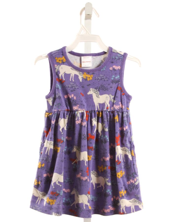 HANNA ANDERSSON  PURPLE   PRINTED DESIGN KNIT DRESS