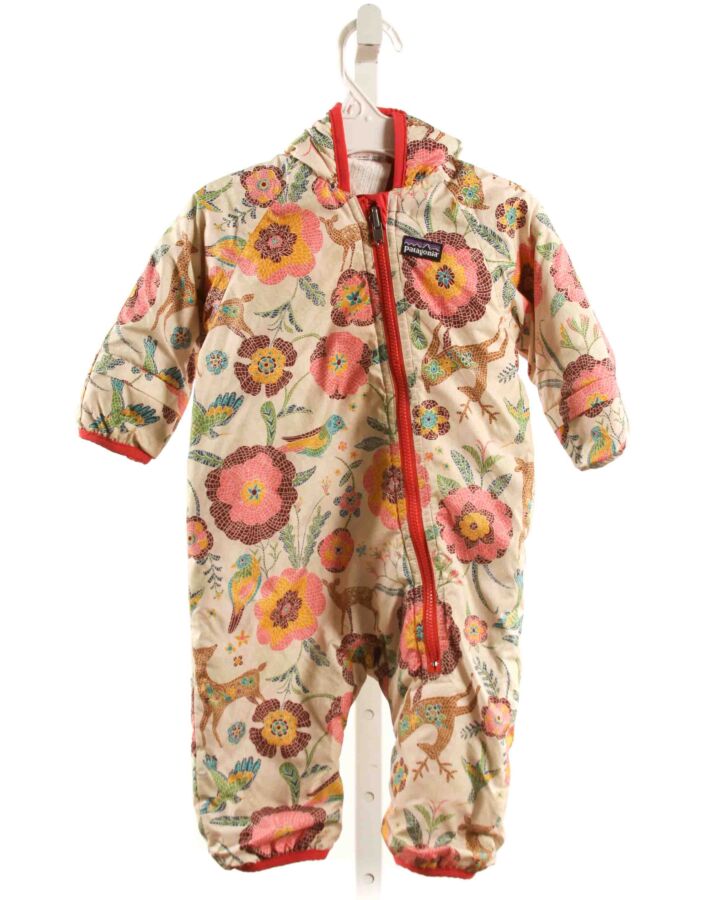 PATAGONIA  PINK  FLORAL  SNOWSUIT
