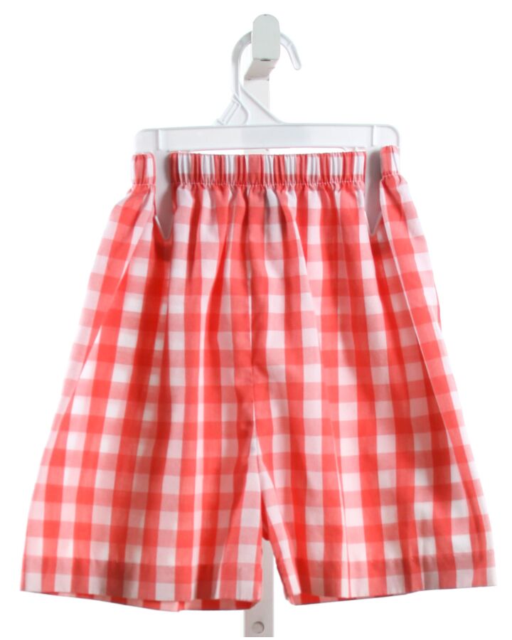 SHRIMP & GRITS  RED  GINGHAM  SHORTS