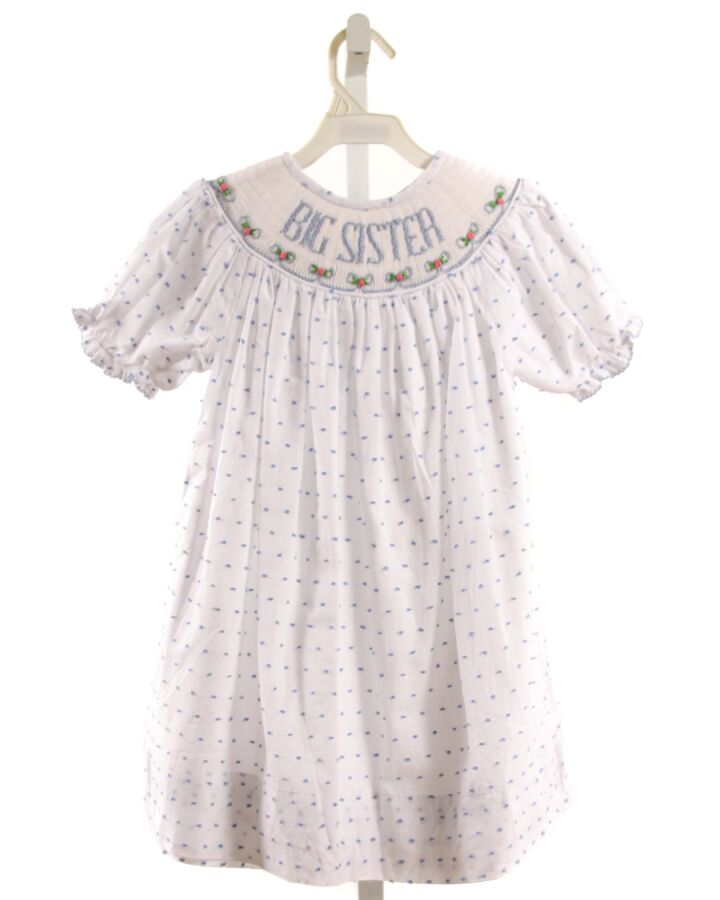POPPY KIDS  WHITE SWISS DOT  SMOCKED DRESS