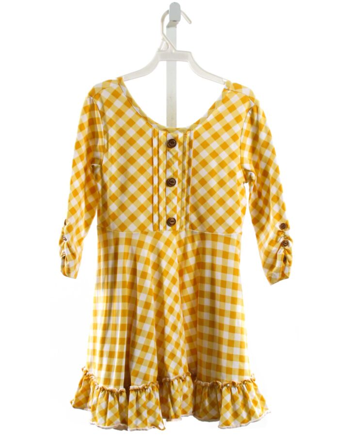 SERENDIPITY  YELLOW  GINGHAM  KNIT DRESS