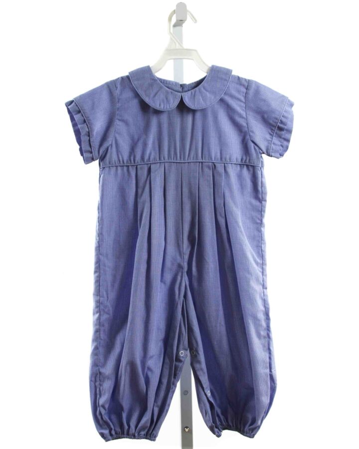 LULLABY SET  NAVY  MICROCHECK  ROMPER