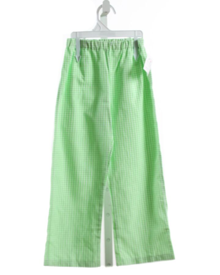 NO TAG  LIME GREEN  GINGHAM  PANTS