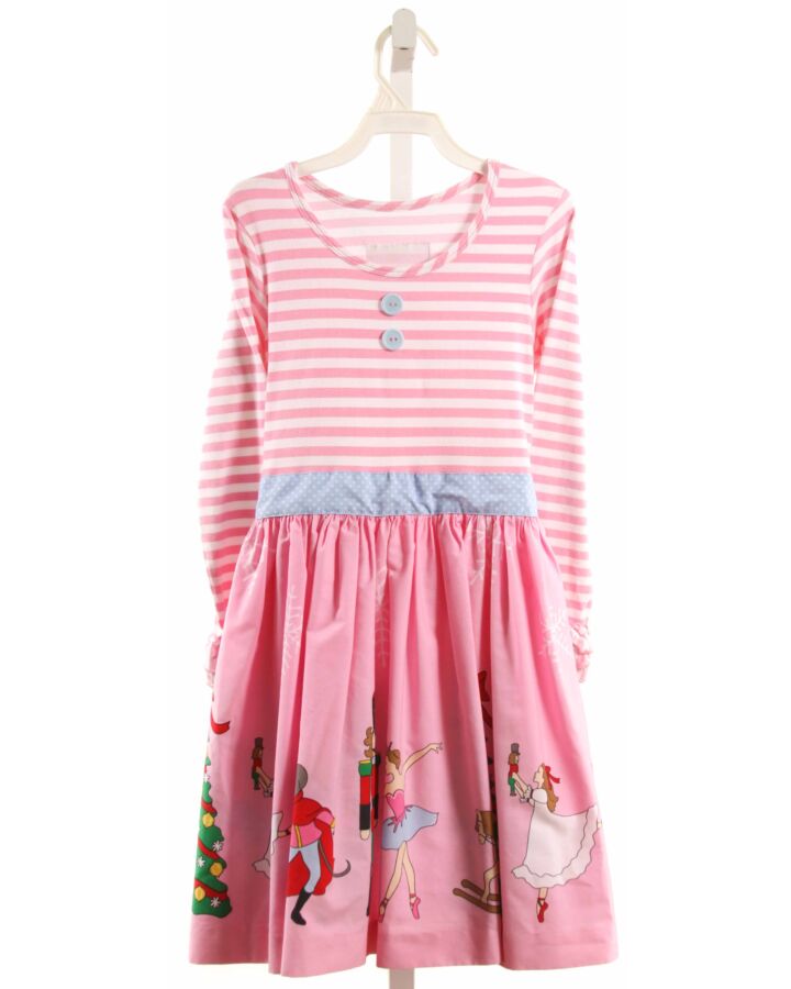 ELEANOR ROSE  PINK  STRIPED  DRESS