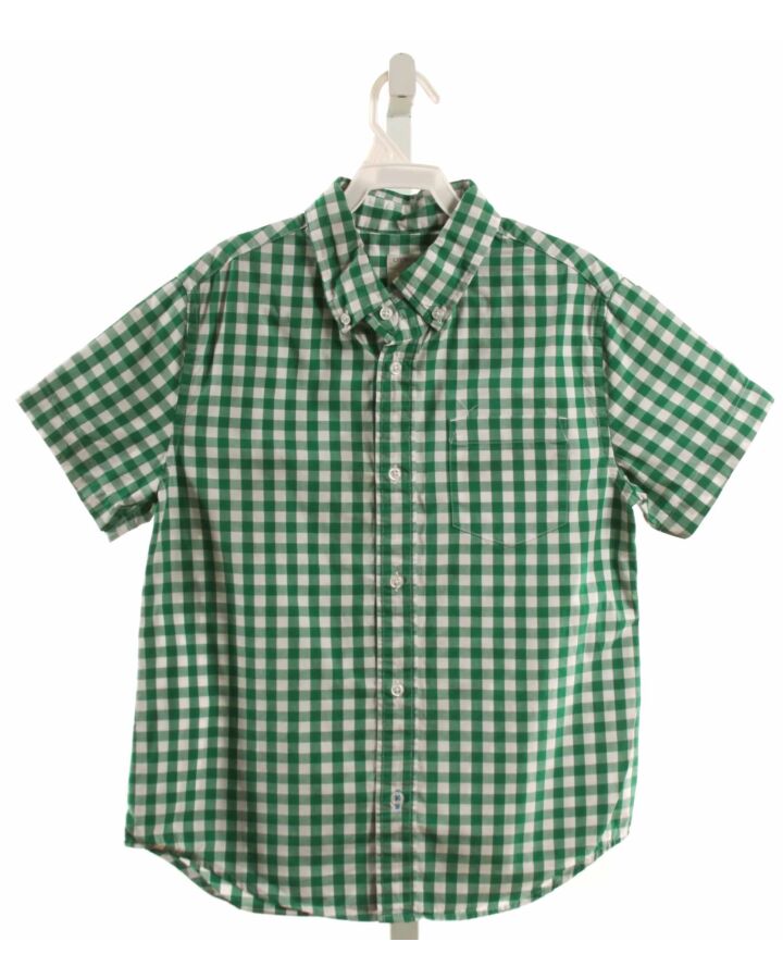 CREWCUTS  GREEN  GINGHAM  DRESS SHIRT