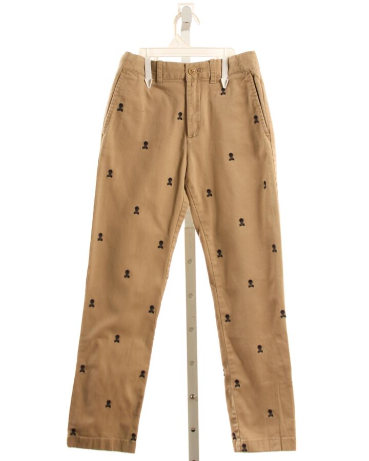 CREWCUTS  KHAKI   EMBROIDERED PANTS