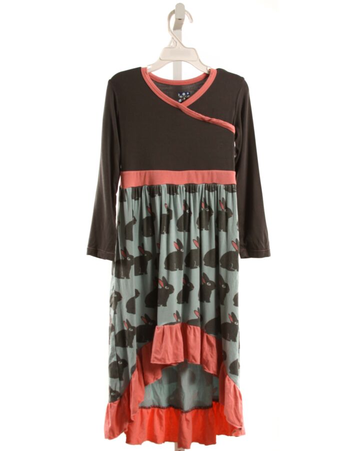 KICKEE PANTS  GRAY KNIT  PRINTED DESIGN DRESS