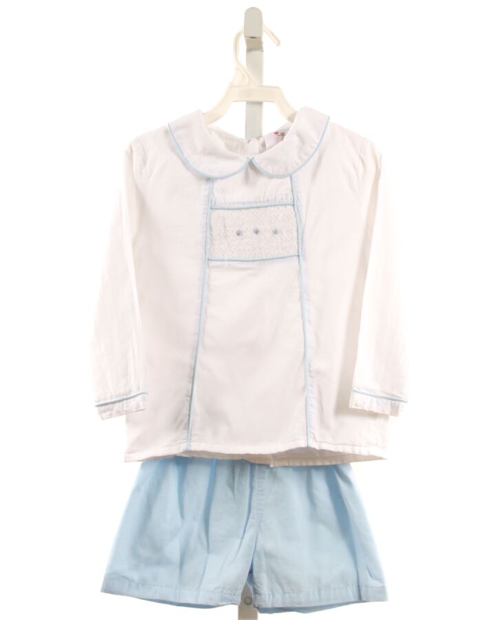 ELIZA JAMES  LT BLUE   SMOCKED 2-PIECE OUTFIT