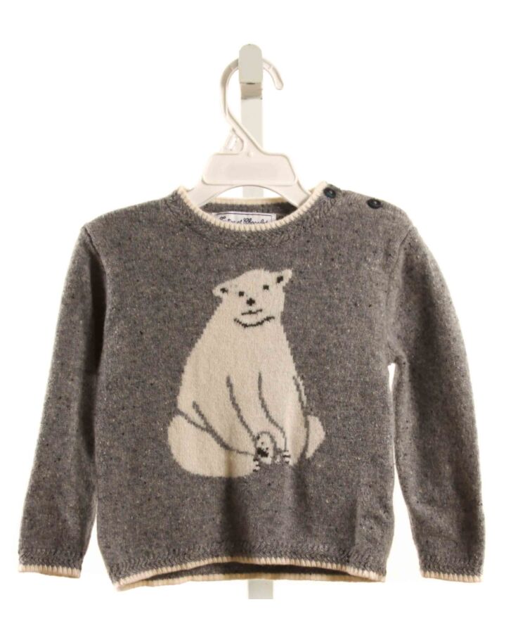 TARTINE ET CHOCOLAT  GRAY WOOL   SWEATER