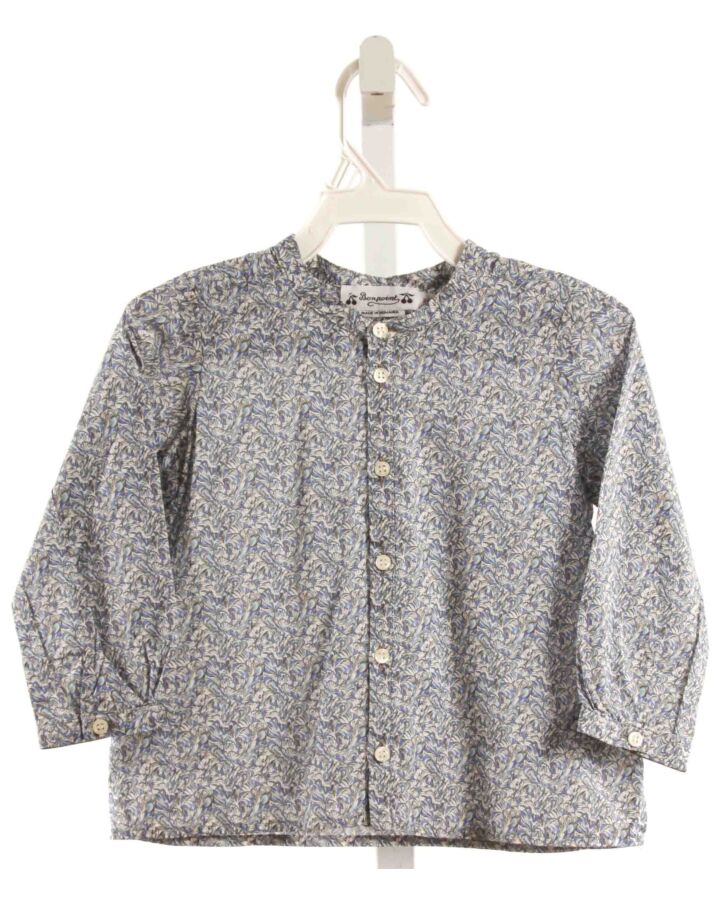 BONPOINT  BLUE  FLORAL  DRESS SHIRT