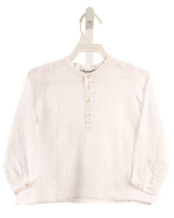 BONPOINT  WHITE LINEN   DRESS SHIRT