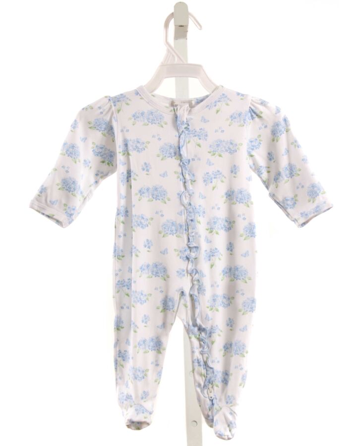 KISSY KISSY  BLUE KNIT FLORAL  LAYETTE WITH RUFFLE