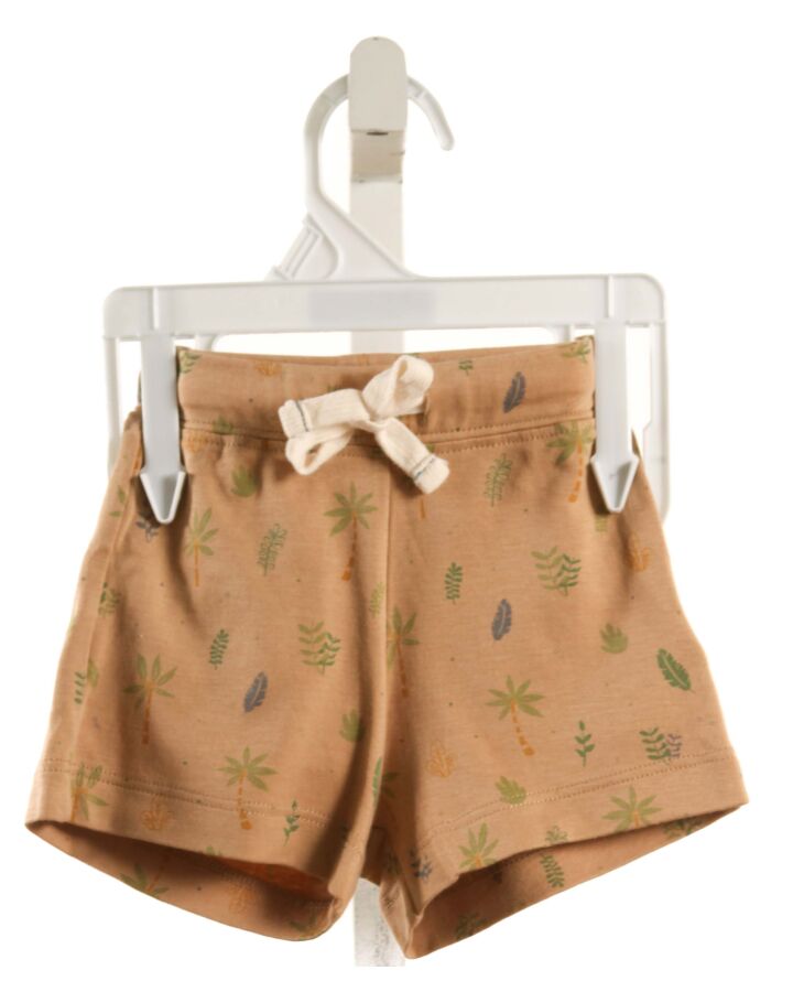 BABY COTTONS  BROWN KNIT  PRINTED DESIGN SHORTS