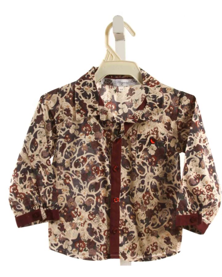 MARQUISE DE LABORDE PARIS  MAROON    DRESS SHIRT