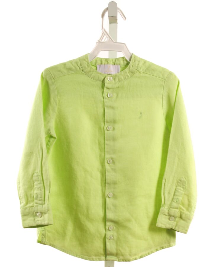 JACADI  LIME GREEN LINEN   DRESS SHIRT