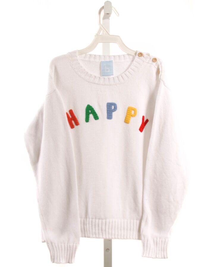 BELLA BLISS  WHITE   APPLIQUED SWEATER