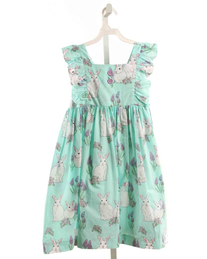 ELEANOR ROSE  AQUA  PRINT  DRESS