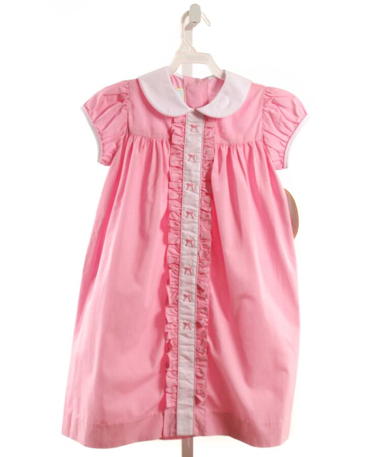 LITTLE ENGLISH  PINK   EMBROIDERED DRESS WITH RUFFLE