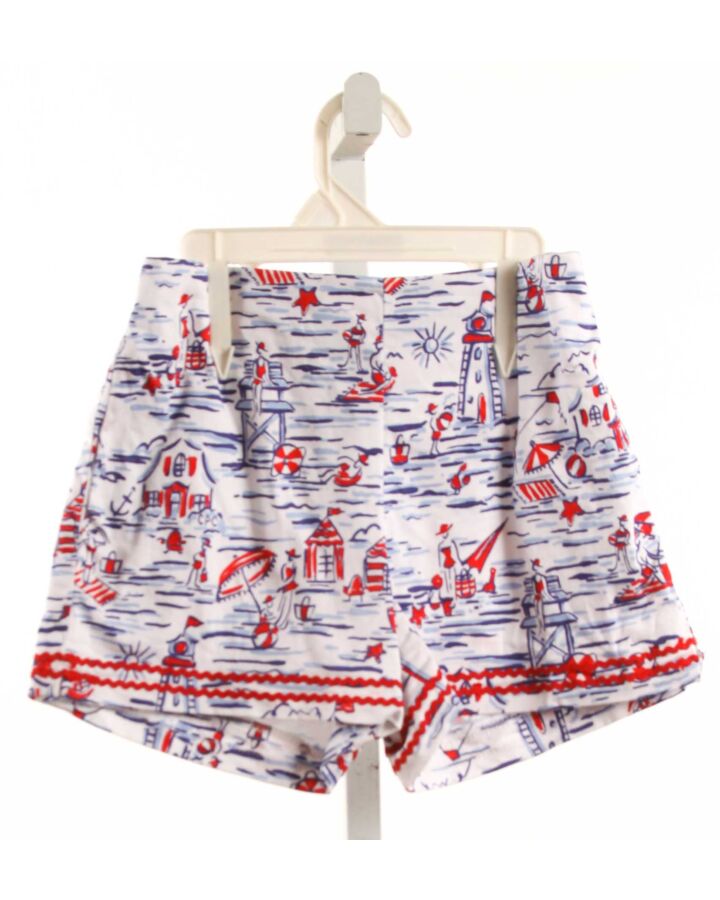 CPC  RED  PRINT  SHORTS WITH RIC RAC