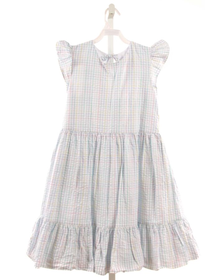 GABBY  LT BLUE SEERSUCKER PLAID  DRESS