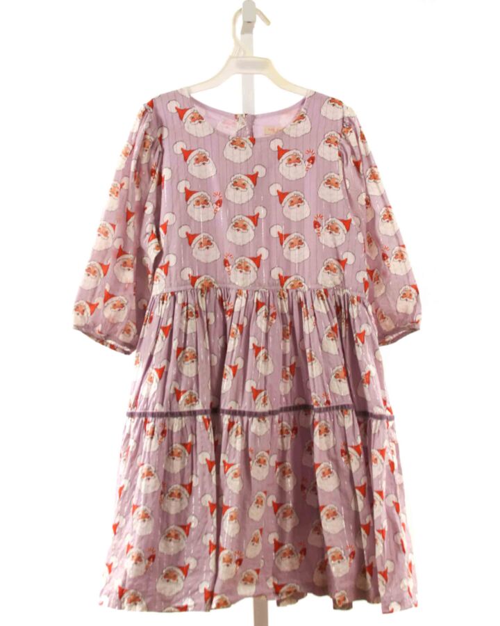 PINK CHICKEN  LAVENDER  PRINT  DRESS