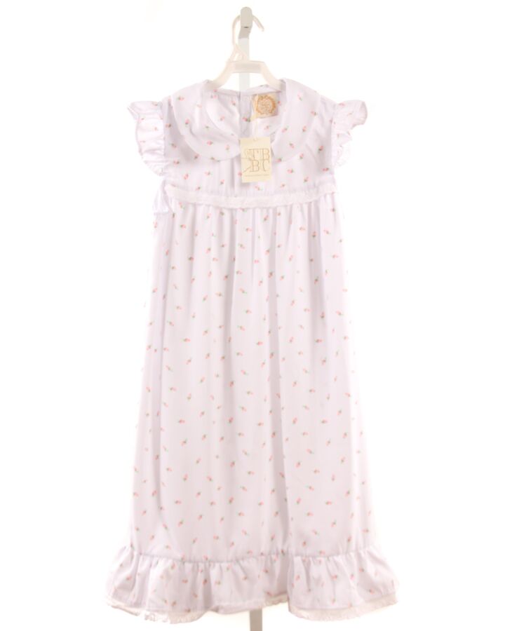 THE BEAUFORT BONNET COMPANY  WHITE  FLORAL  LOUNGEWEAR WITH EYELET TRIM