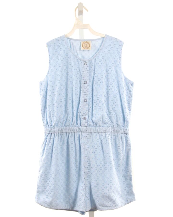 THE BEAUFORT BONNET COMPANY  LT BLUE EYELET   ROMPER