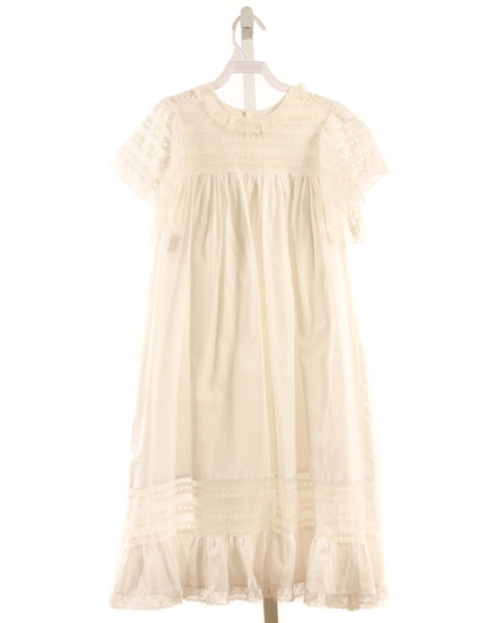 REMEMBER NGUYEN  WHITE    DRESS WITH LACE TRIM
