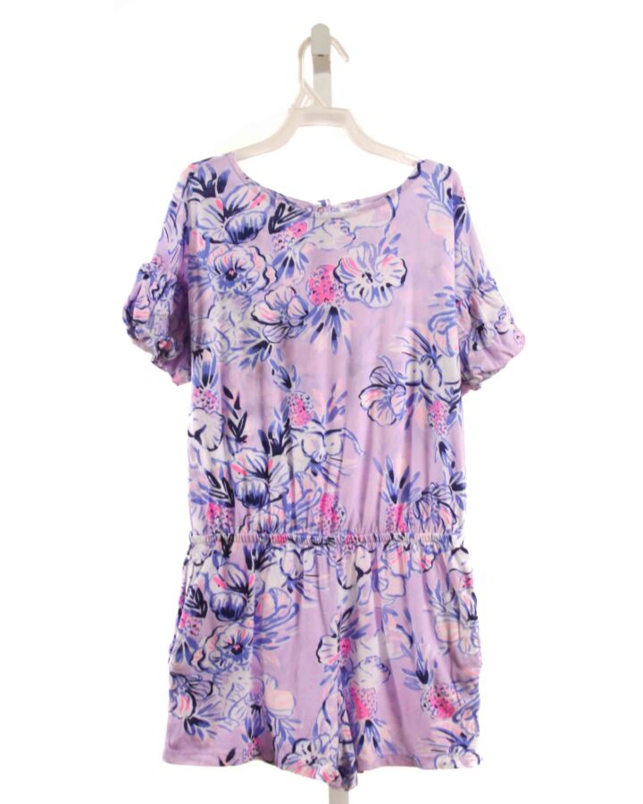 LILLY PULITZER  LAVENDER  FLORAL  KNIT ROMPER WITH BUBBLE HEM