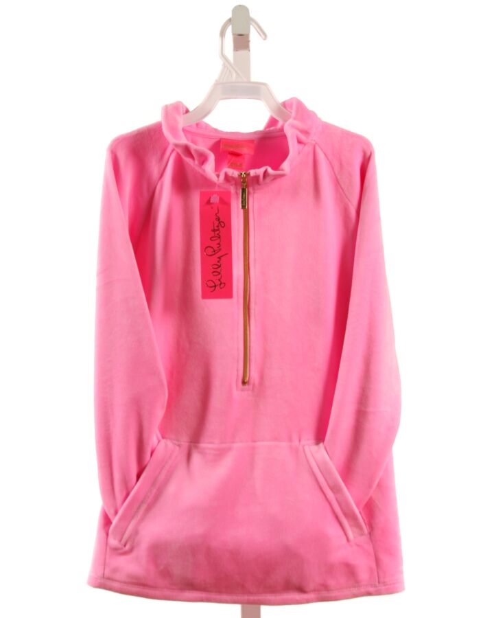 LILLY PULITZER  HOT PINK VELOUR   PULLOVER