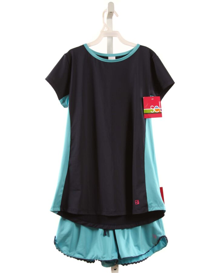 SET BY LULLABY SET  NAVY    2-PIECE OUTFIT WITH RIC RAC