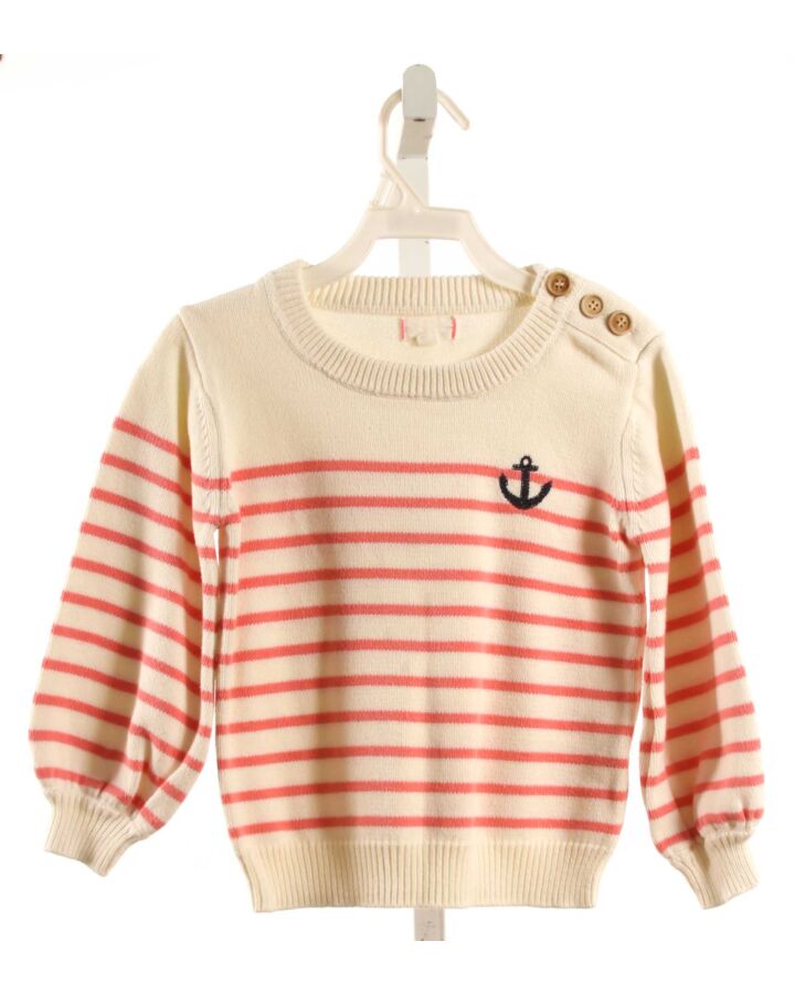 EGG  PINK  STRIPED  SWEATER