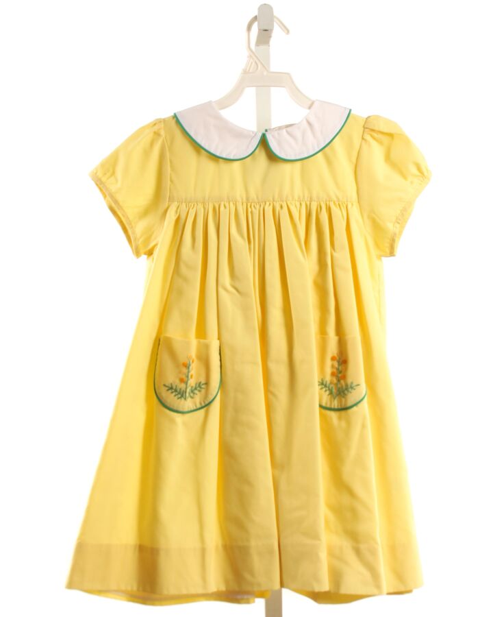 THE PROPER PEONY  YELLOW  FLORAL EMBROIDERED DRESS