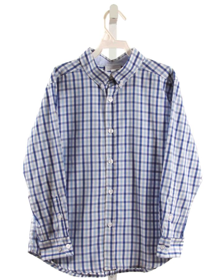 LITTLE ENGLISH  BLUE  GINGHAM  DRESS SHIRT