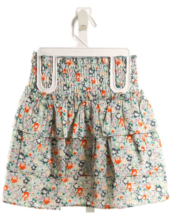 PLEAT.  MULTI-COLOR  FLORAL  SKIRT