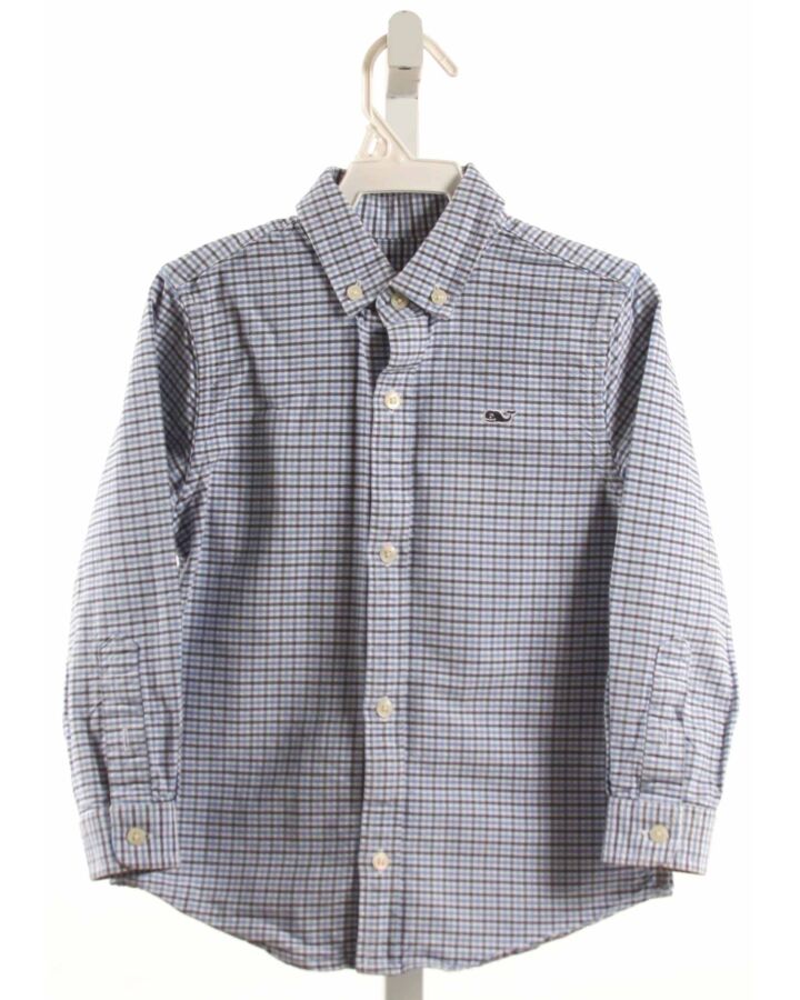 VINEYARD VINES  BLUE  PLAID  DRESS SHIRT