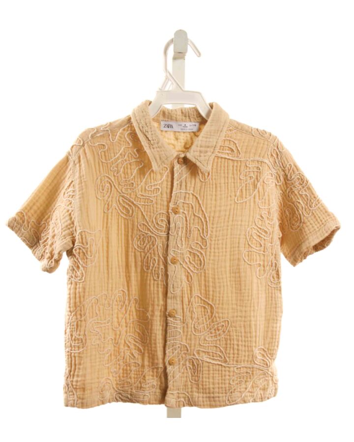ZARA  IVORY   EMBROIDERED DRESS SHIRT